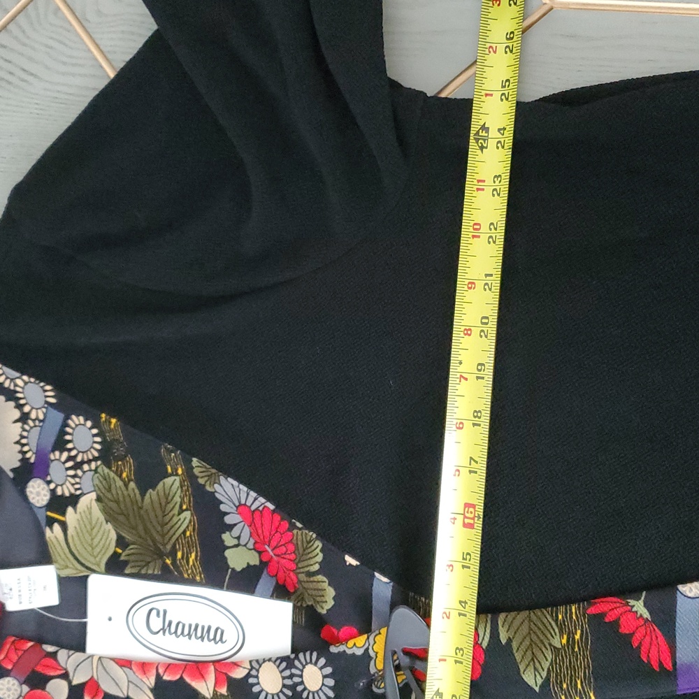 NWT Channa Floral Trim Black Kimono Cardigan. Size 2XL. - Picture 13 of 15
